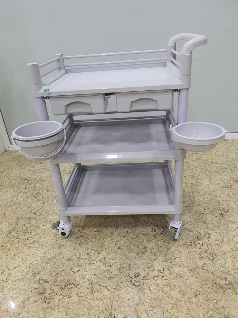ترولي بلاستك 3 طوابق 65*40