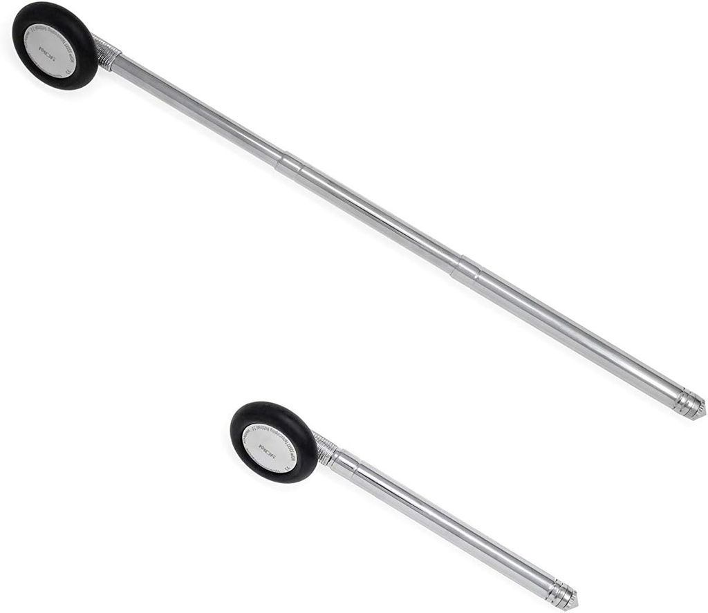 MDF Instruments, Babinski Telescoping 2.0® Neurological Reflex Hammer with Built-in Brush for cutaneous and Superficial responses - Black (MDF535XT-11)