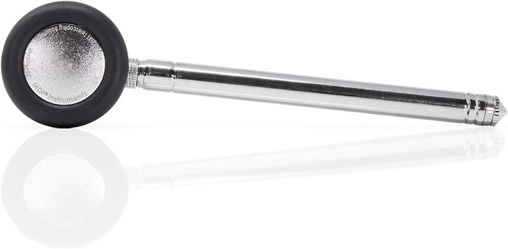MDF Instruments, Babinski Telescoping 2.0® Neurological Reflex Hammer with Built-in Brush for cutaneous and Superficial responses - Black (MDF535XT-11)