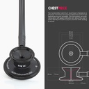 Acoustica Lightweight Stethoscope for Doctors, Nurses, Students, Home Health Use, Adult, Dual Head, Black Tube, Black Chestpiece-Headset, MDF747XP