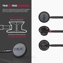 Acoustica Lightweight Stethoscope for Doctors, Nurses, Students, Home Health Use, Adult, Dual Head, Black Tube, Black Chestpiece-Headset, MDF747XP