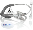Acoustica Lightweight Stethoscope for Doctors, Nurses, Students, Home Health Use, Adult, Dual Head, Black Tube, Black Chestpiece-Headset, MDF747XP