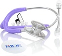 Acoustica Lightweight Stethoscope for Doctors, Nurses, Students, Home Health Use, Adult, Dual Head, Black Tube, Black Chestpiece-Headset, MDF747XP