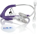 Acoustica Lightweight Stethoscope for Doctors, Nurses, Students, Home Health Use, Adult, Dual Head, Black Tube, Black Chestpiece-Headset, MDF747XP