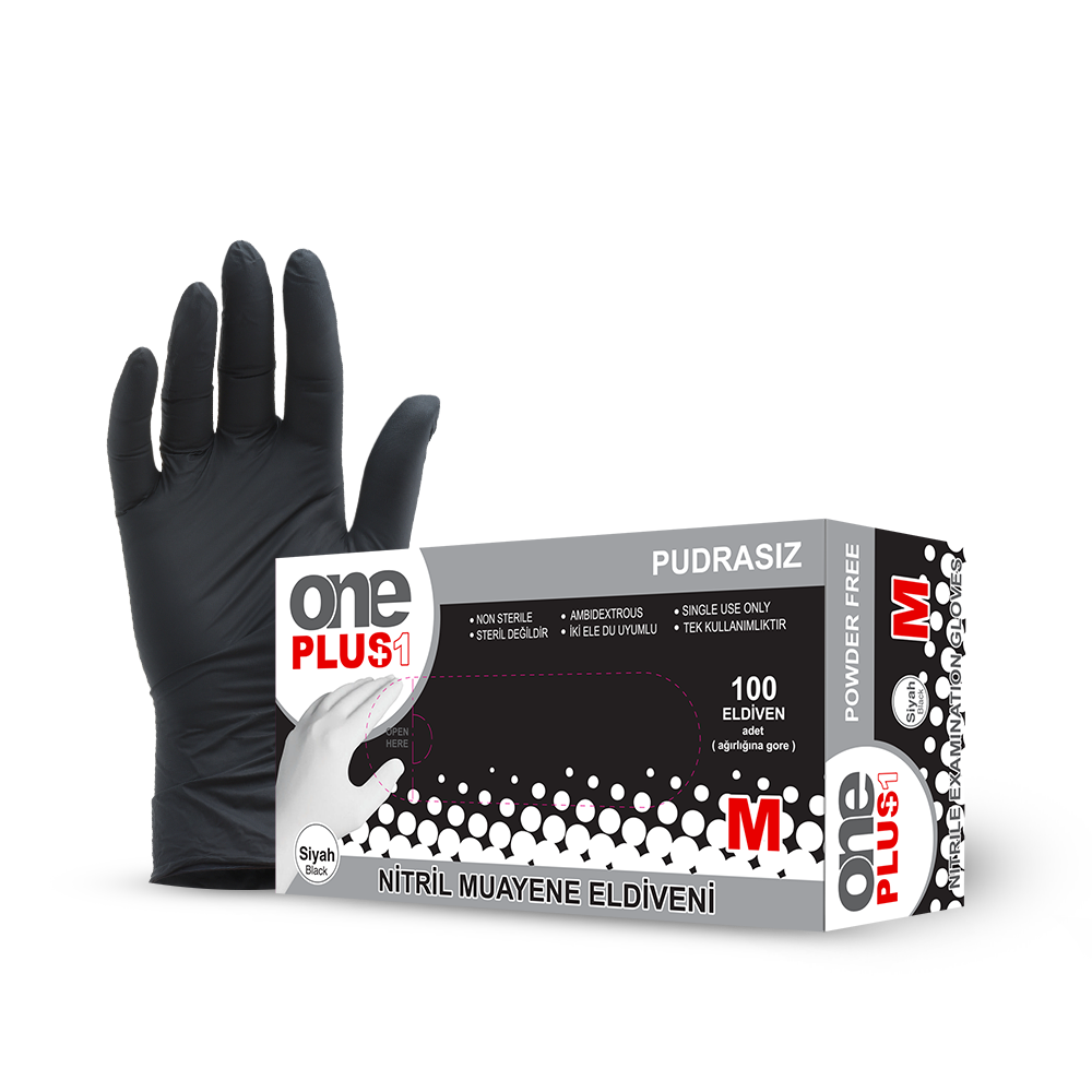Nitrile Powder-Free Gloves Black 