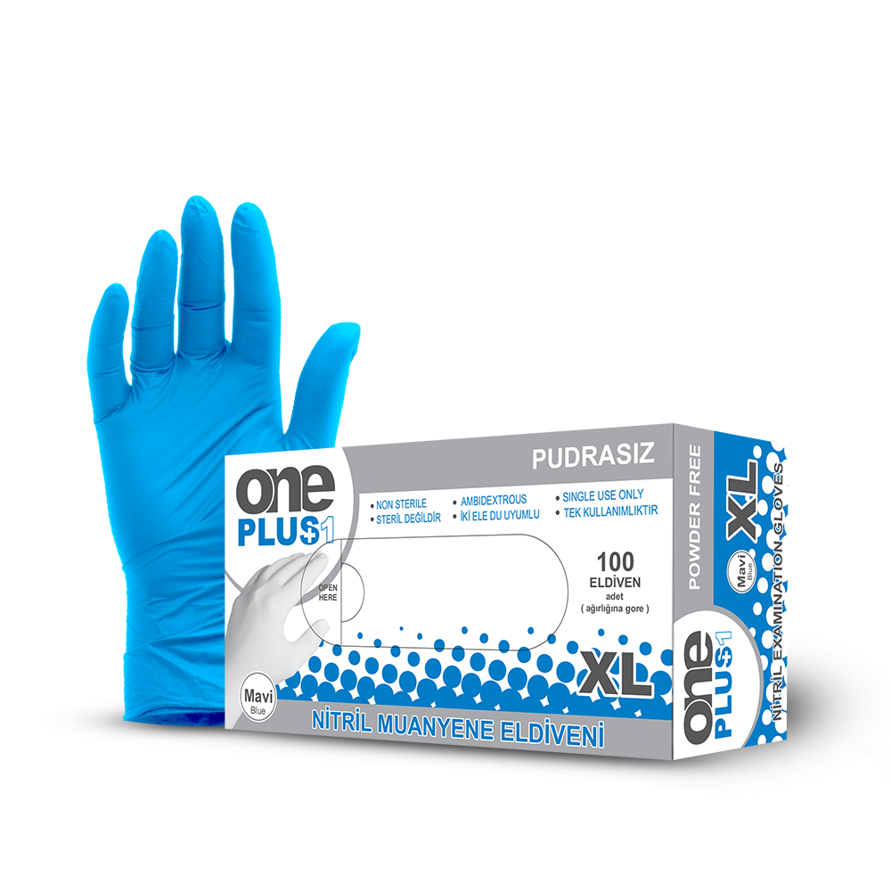 Nitrile Powder-Free Examination Gloves blue
